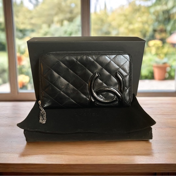 CHANEL CAMBON ORGANIZER WALLET W/BOX & DUST BAG - Picture 1 of 16